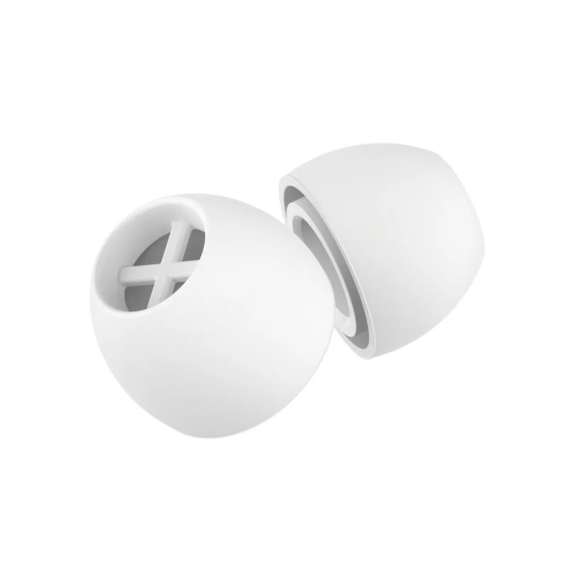 Silicone Ear Tips, White, 5 Pair
