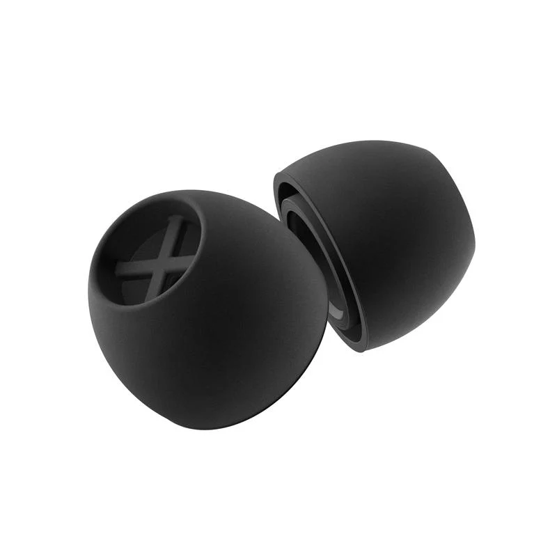 Silicone Ear Tips, Black, 5 Pair