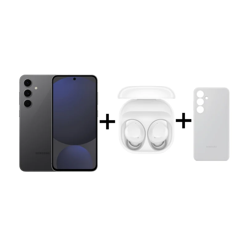 Samsung Teléfono Celular Galaxy S24 FE Black EE DS, 256GB + Gratis Audífonos Inalámbricos Galaxy Buds Core + Gratis Estuche de Silicona para S24 FE