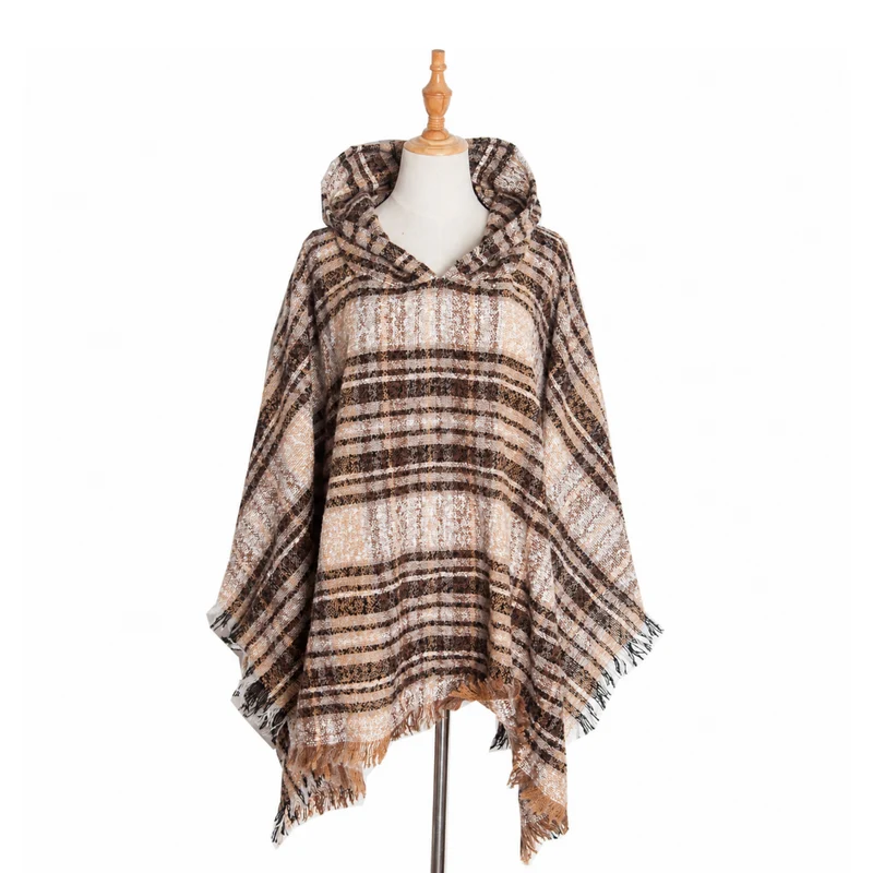 Miomu Poncho para Mujer con Gorro, Calidez Ancestral