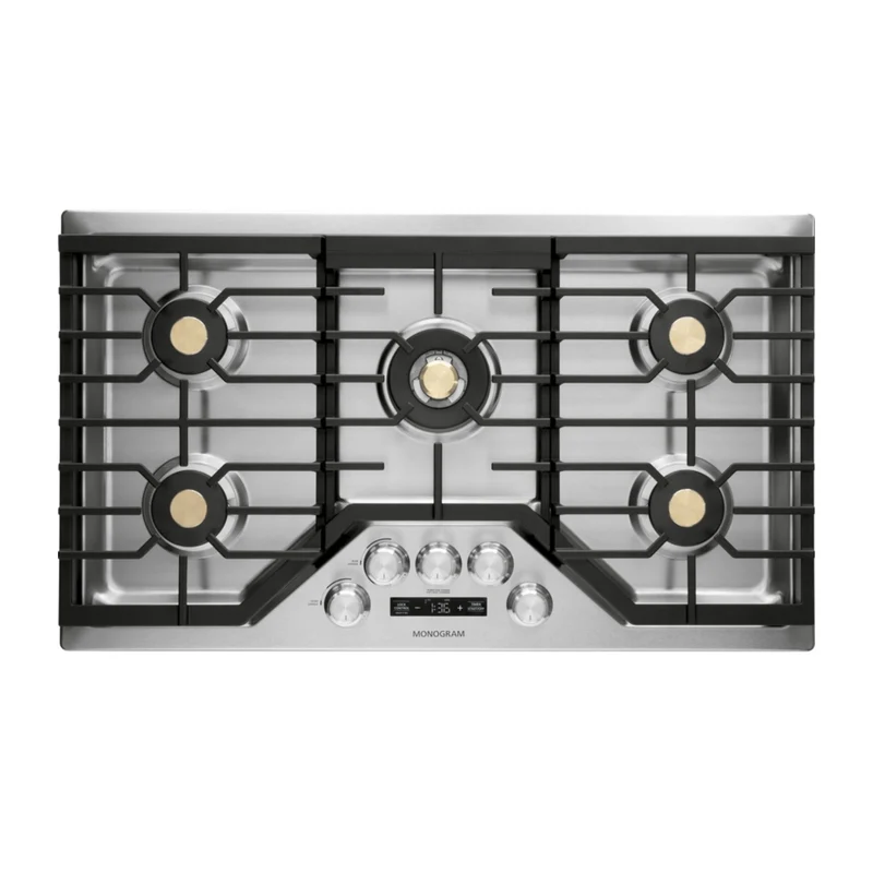 Monogram Plantilla de Gas Empotrable 36" 5 Quemadores, ZGU36ESLSS