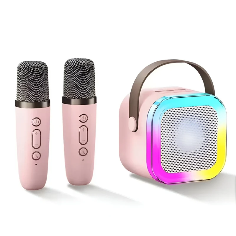 Miomu Mini Parlante Karaoke con Micrófonos Inalámbricos