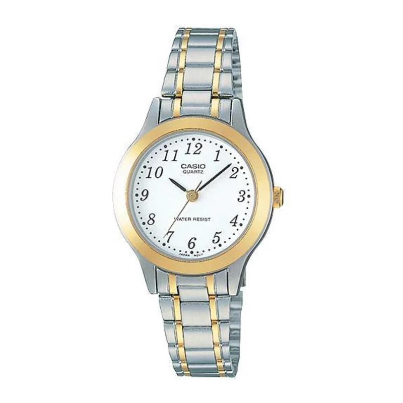 Casio Reloj Analogico Casual de Acero Inoxidable para Mujer, LTP-1128G-7B
