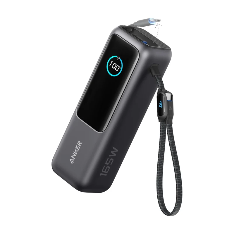 Anker Power Bank Batería Externa 25,000 mAh y 165 W con Cable USB-C, A1695H11