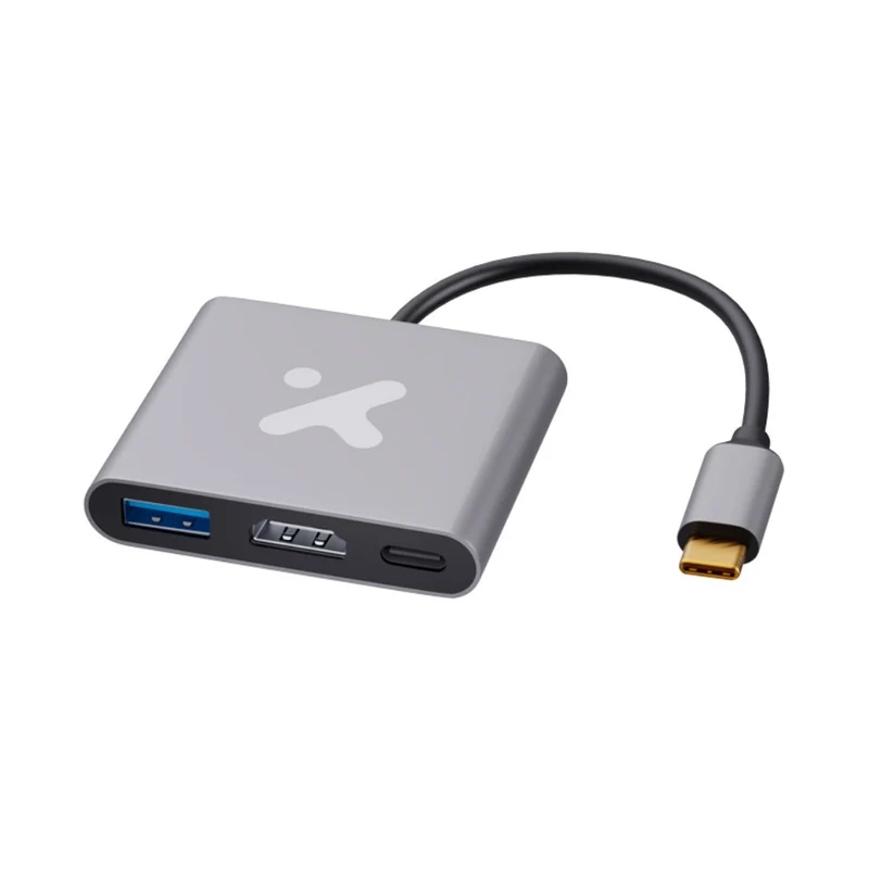 Xtech Adaptador Multipuerto USB Tipo-C 3 en 1, XTC-566