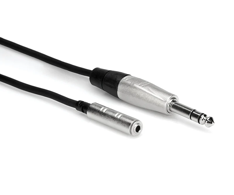 Hosa Pro Headphone Adaptor Cable, REAN 3.5 mm TRS to 1/4 in TRS