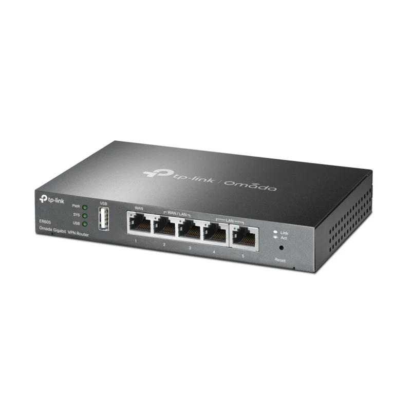 TP-Link Router Inalámbrico VPN Gigabit Omada con 5 Ranuras, ER605