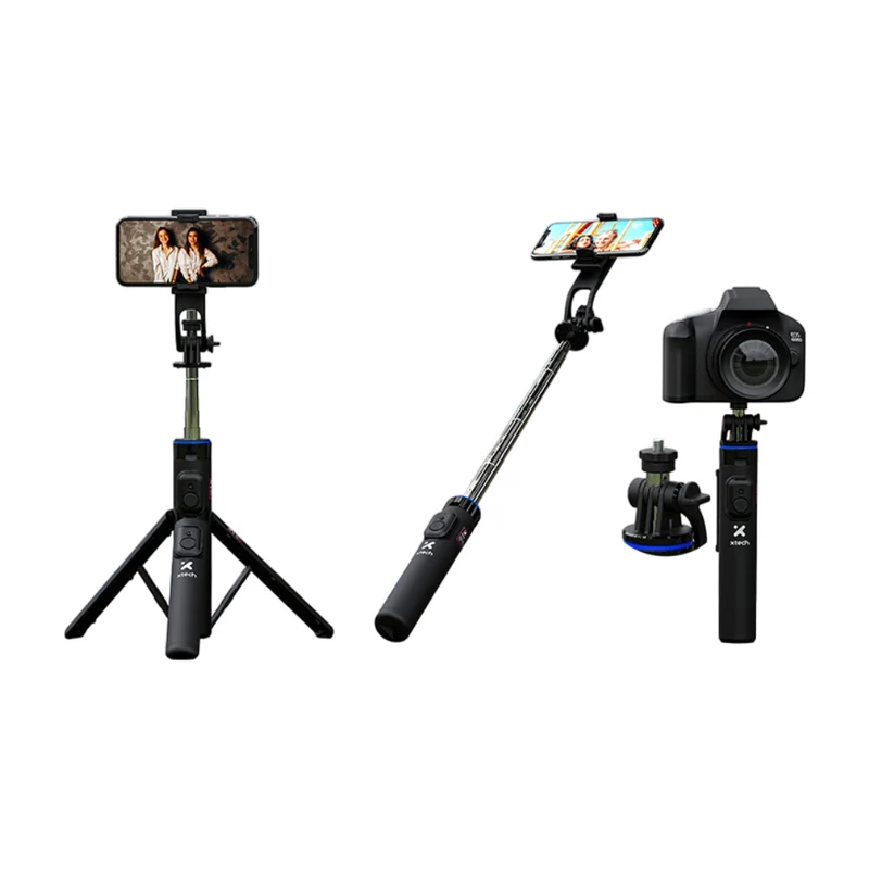 Xtech Selfie Stick con Trípode y Control Remoto SnapFlex, XSS-211