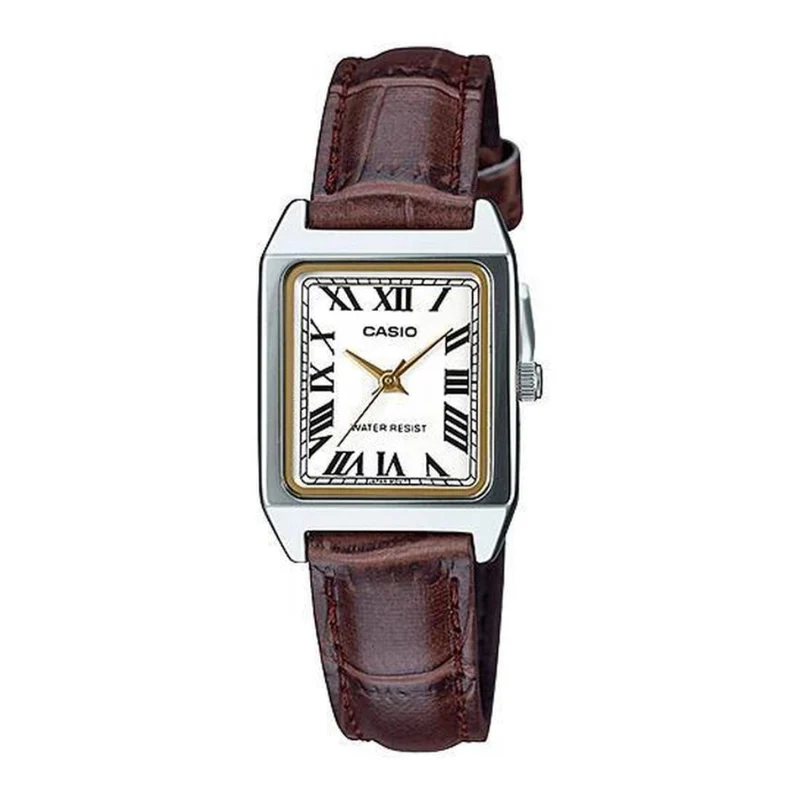 Casio Reloj Análogo para Mujer de Acero/cuero, LTP-V007L-7B2