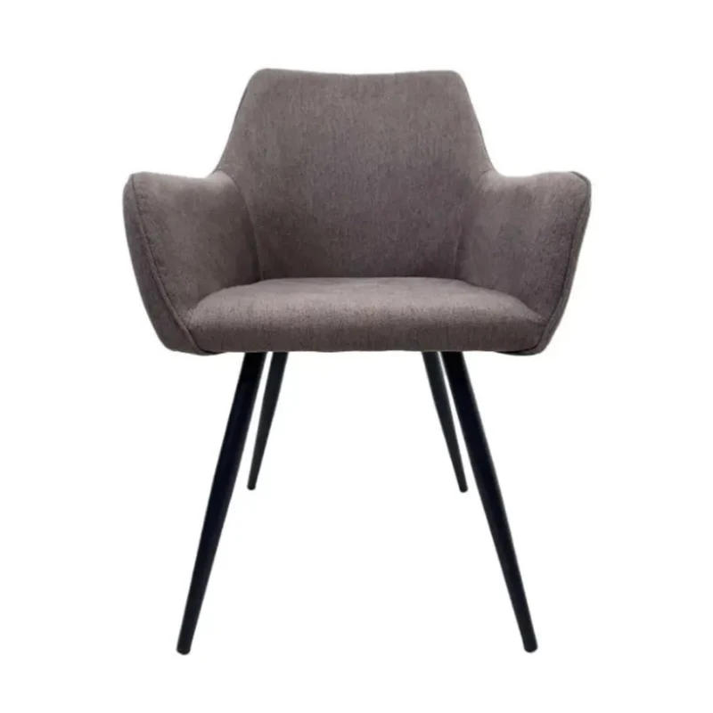 Tokoa Silla para Comedor Metálica Tapizada con Lino (CS-688)