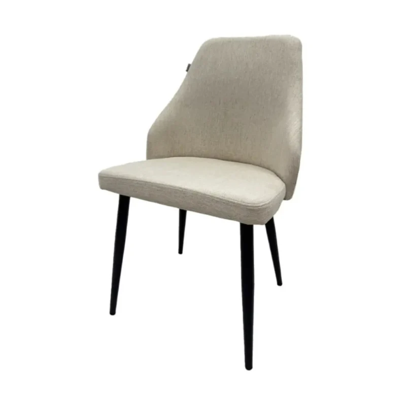 Tokoa Silla para Comedor Metálica Tapizada con Lino (CS-687)
