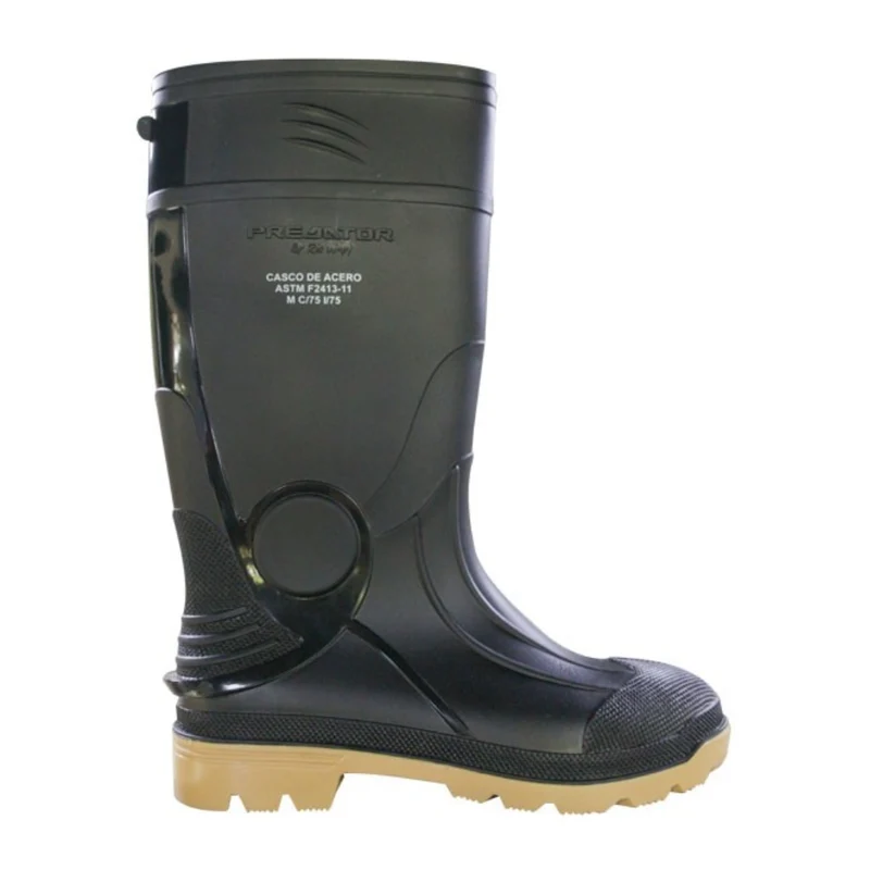 Predator Botas Altas de PVC Negro, para Trabajo