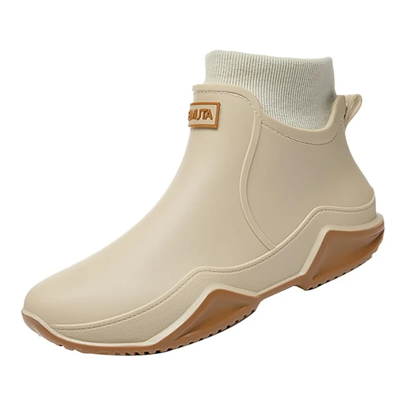Miomu Botines Acolchados para Lluvia, Color Beige