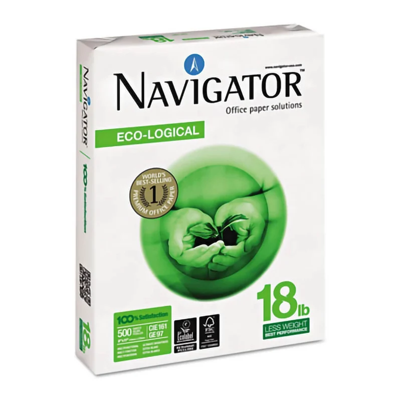 Navigator Caja de Resma 8 1/2 x 11", 500 Hojas, 10 Unidades