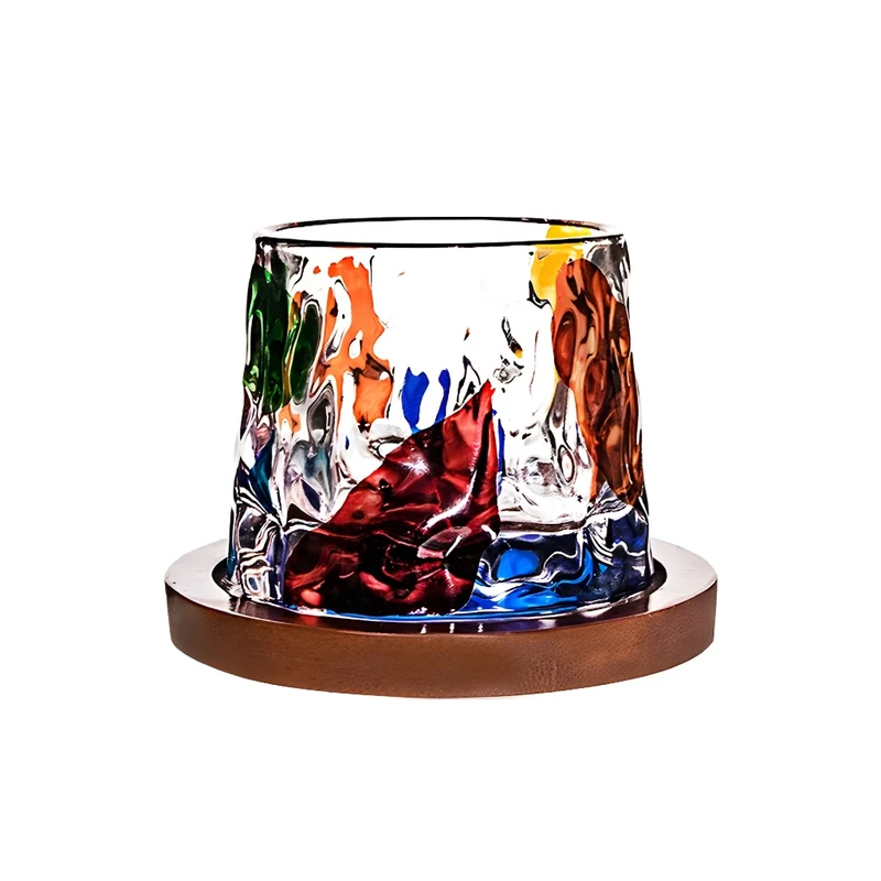 Miomu Vaso de Vidrio, Escultórico de Colores