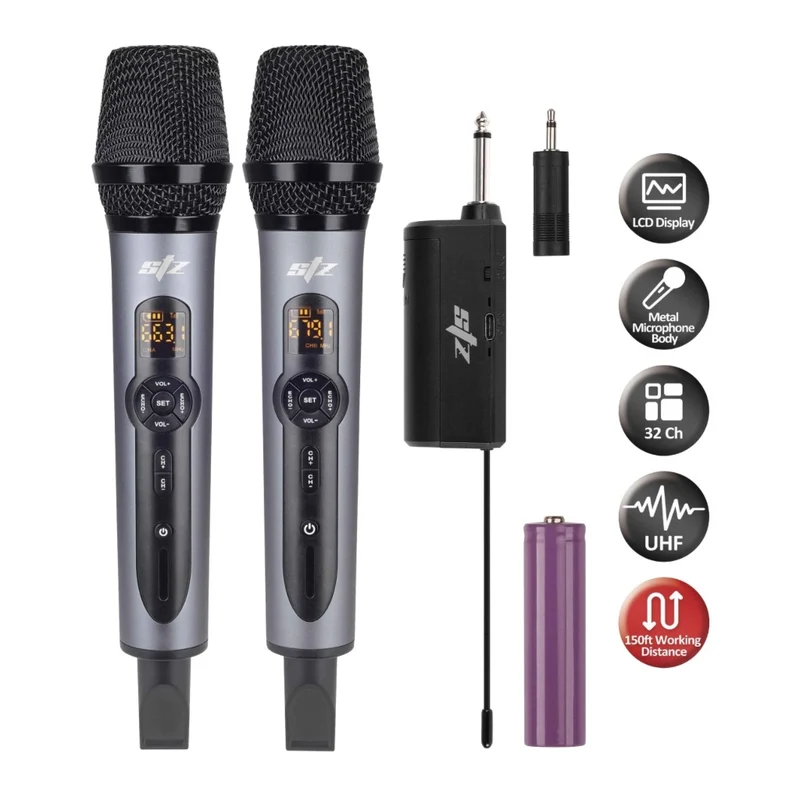 Studio Z Kit Micrófono Inalámbrico con Receptor, STZ-W202