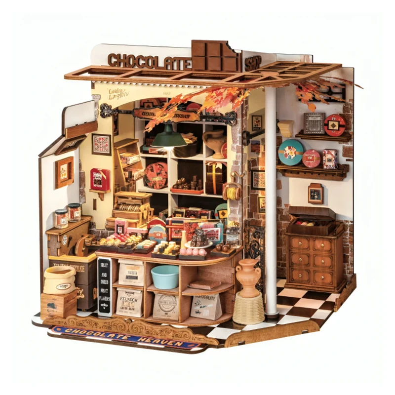Miomu Rompecabezas de Madera 3D La Chocolatería de Henry Robotime