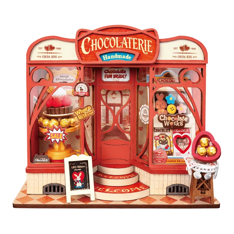 Miomu Rompecabezas de Madera 3D Dulce Chocolatería Robotime