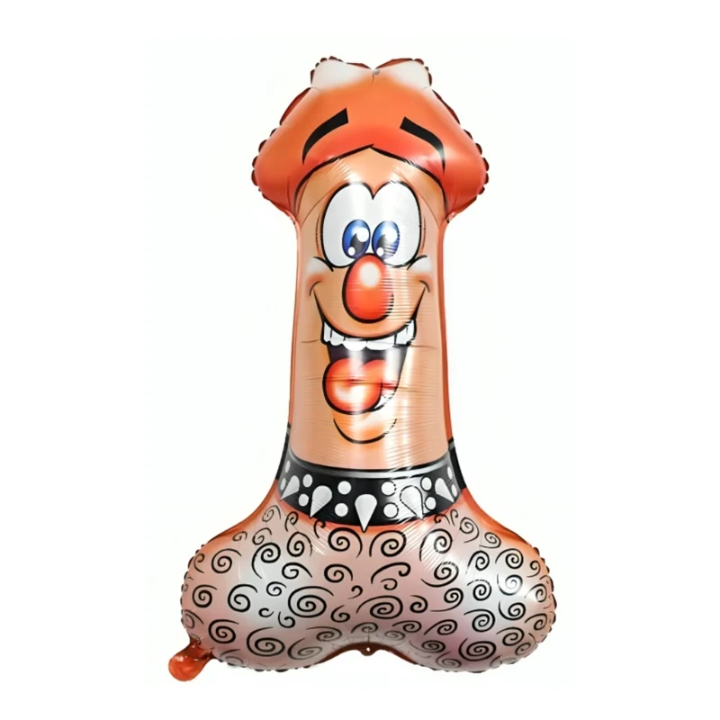 Miomu Globo Metálico para Fiestas, Diseño Penis Punckero