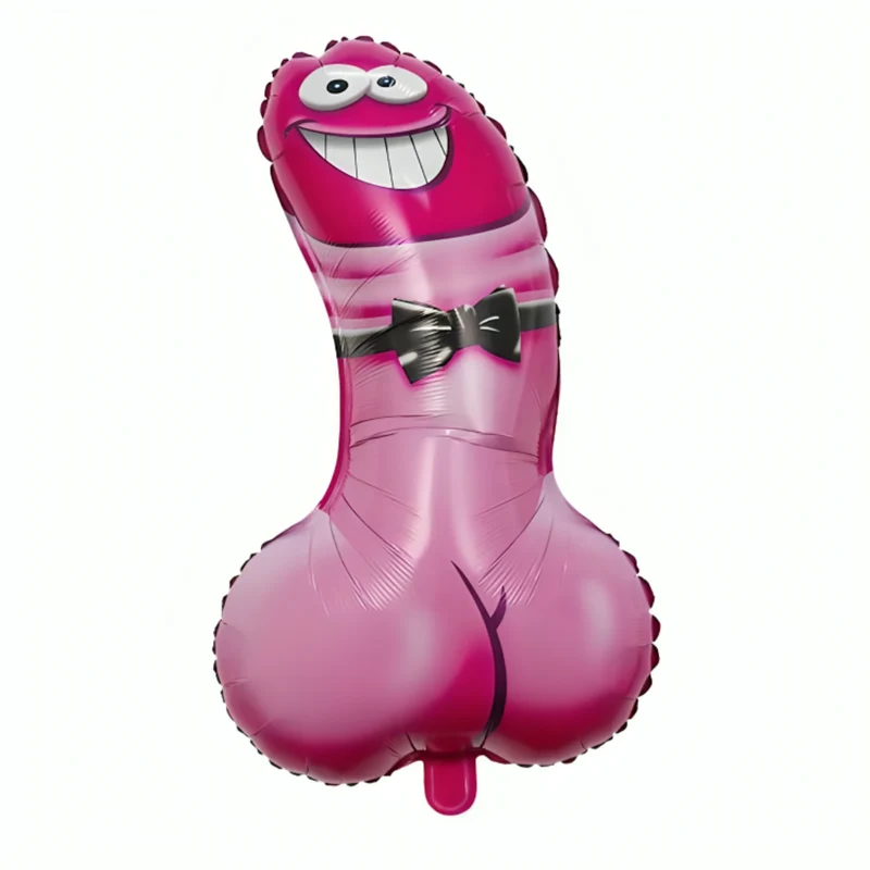 Miomu Globo Metálico para Fiestas, Diseño Penis Elegante