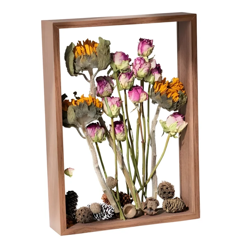 Miomu Portaretrato de Madera para Flores Secas