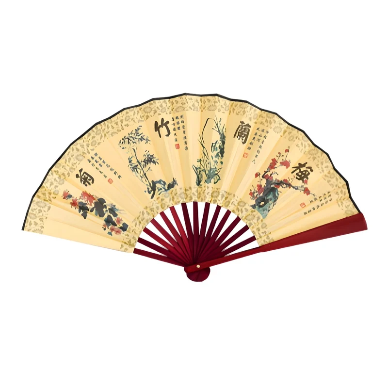 Miomu Ábanico de Bambú, Pintura Tradicional China