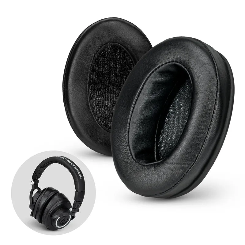 Auricolari in memory foam per cuffie ovali ad angolo in pelle di montone