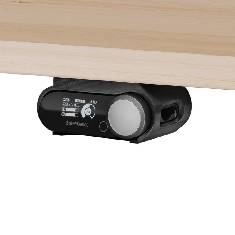 Supporto da tavolo per SteelSeries Arctis Nova Pro Wireless, Nova Pro Omni e stazione base Nova Elite: fissaggio sicuro, installazione semplice con viti o nastro VHB.