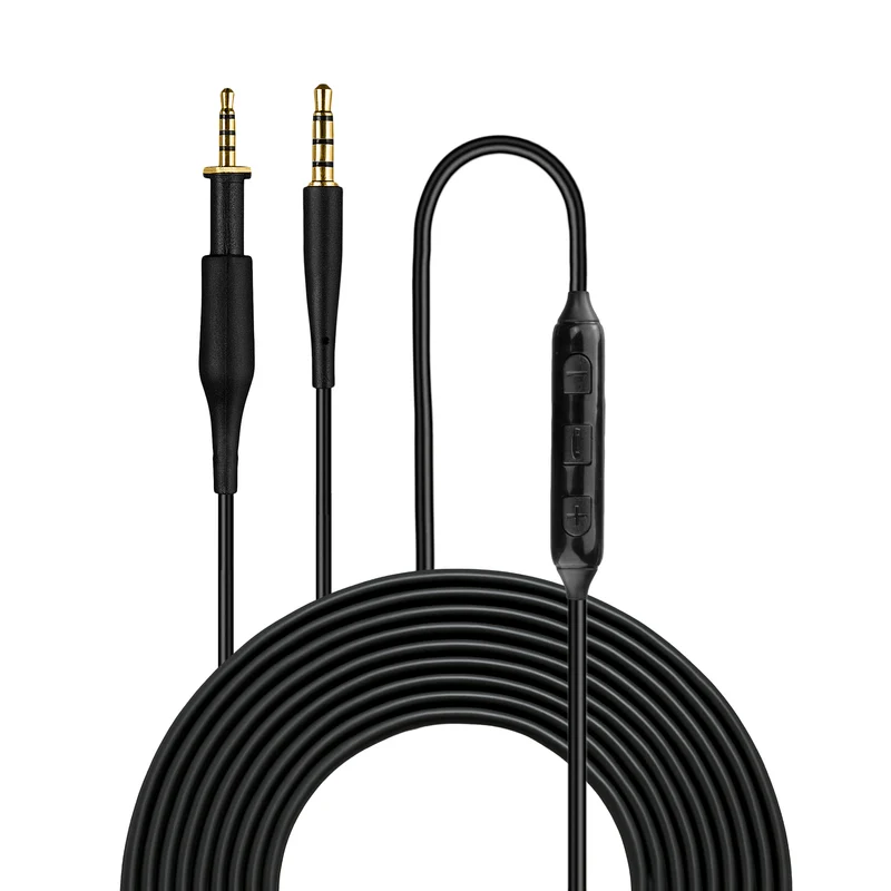 Cavo audio sostitutivo compatibile con AKG K430 K450 K451 K452 K480 e Q460 – Telecomando in linea con microfono, volume, riproduzione/pausa – 1.5 m/60"