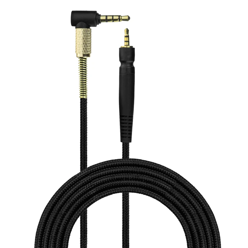 Cavo audio sostitutivo compatibile con Sennheiser GSP300, GSP350, GSP600 – Cavo in nylon intrecciato, jack ad angolo retto da 3.5 mm e jack placcati in oro da 2.5 mm
