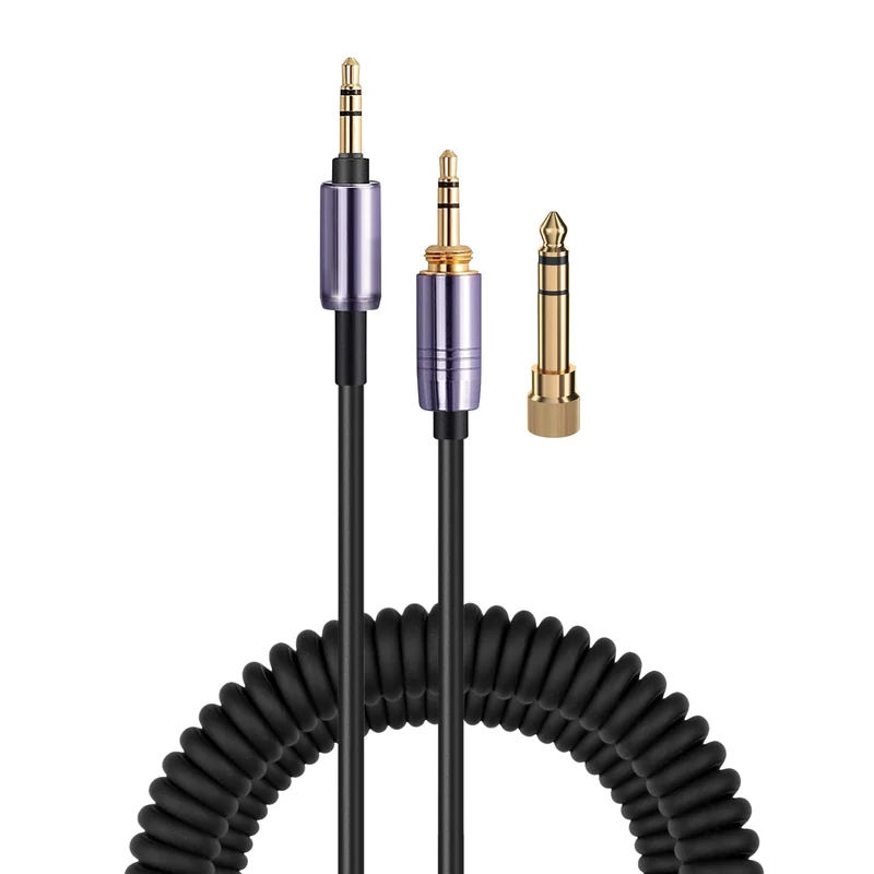 Cavo audio sostitutivo a spirale compatibile con Sony WH-1000XM5, 1000XM4, 1000XM3, 1000XM2, XB910N, CH700N, CH710N, MDR-XB950BT, XB950N1, 1000X