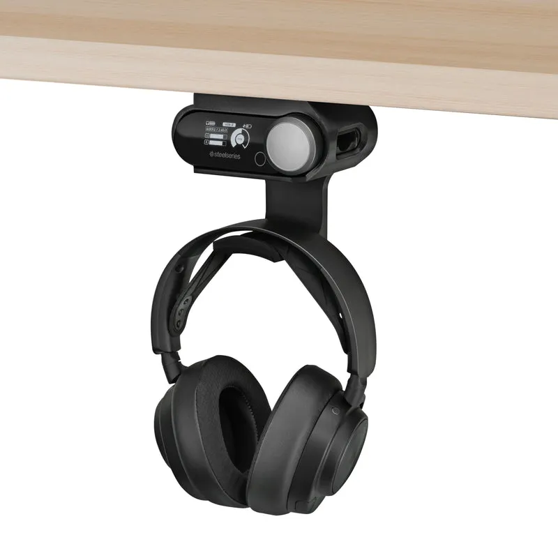 Supporto da scrivania per cuffie Steelseries Arctis Nova Pro Wireless, Nova Pro Omni e Nova Elite con dock per la stazione base wireless.