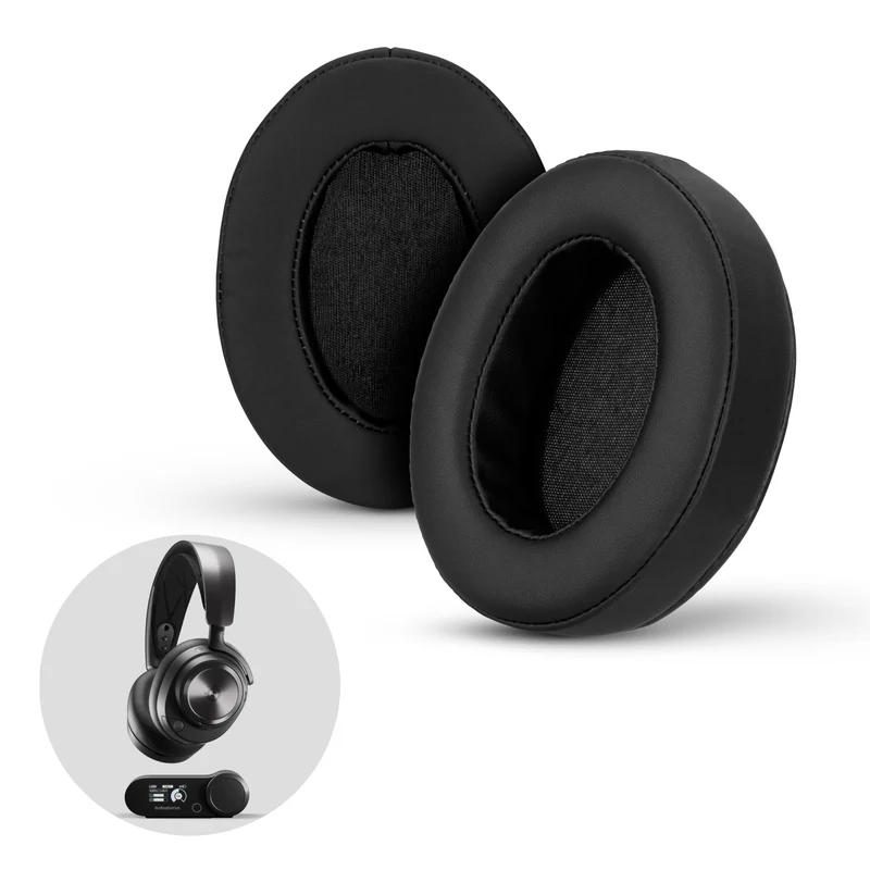 Cuscinetti auricolari spessi e migliorati per cuffie Steelseries Arctis Nova Pro Wireless, Nova Pro Omni e Nova Elite - Schiuma a memoria di forma con rivestimento in similpelle