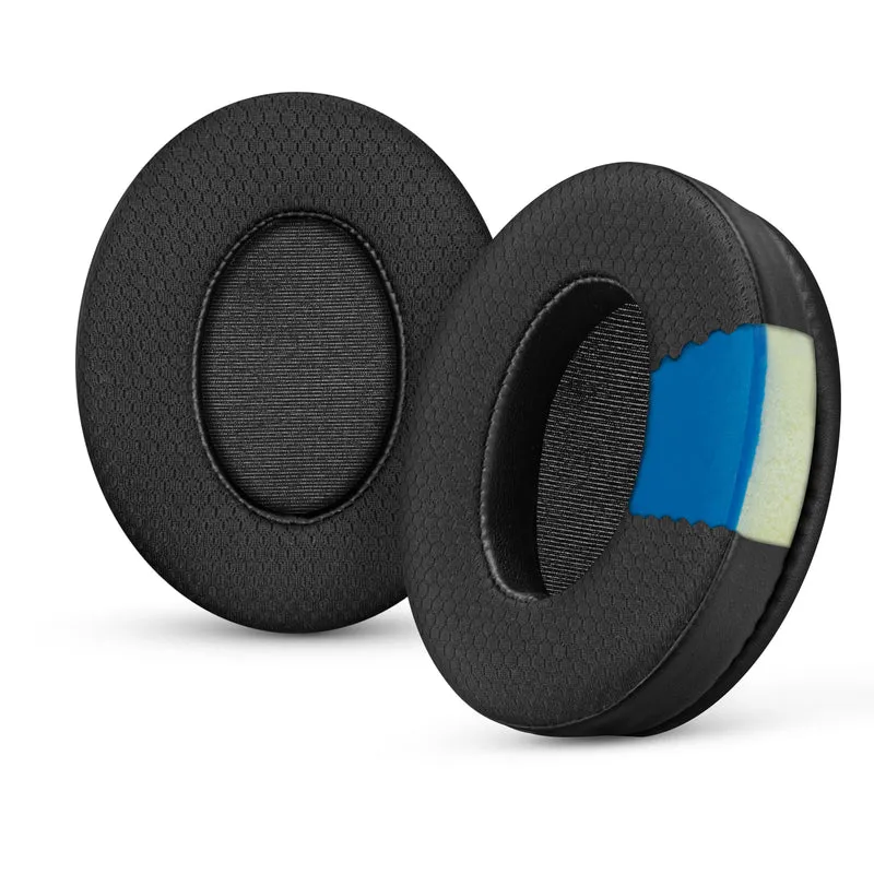 Cuscinetti auricolari ibridi per cuffie HyperX Cloud 1, 2/2 Wireless, Core, Flight/Flight S, Alpha/Alpha S e altro, tessuto morbido e traspirante, gel rinfrescante, comfort extra, resistenti e di lunga durata