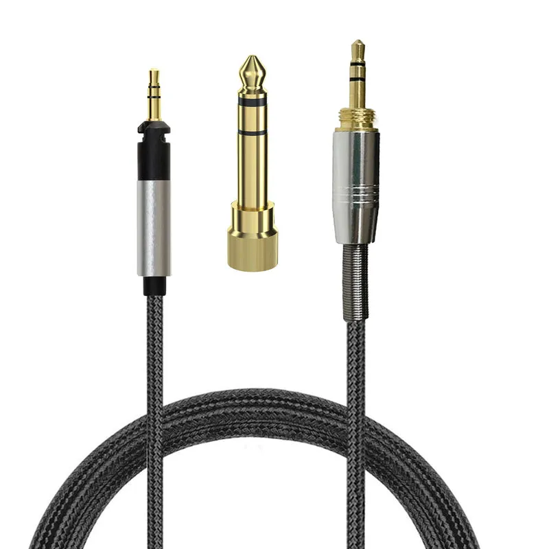 Cavo di ricambio per cuffie Sennheiser HD518, HD558, HD598Cs, HD598, HD599, HD569 e HD579, con adattatore audio da ¼" (6.35 mm) - 2 M / 78"