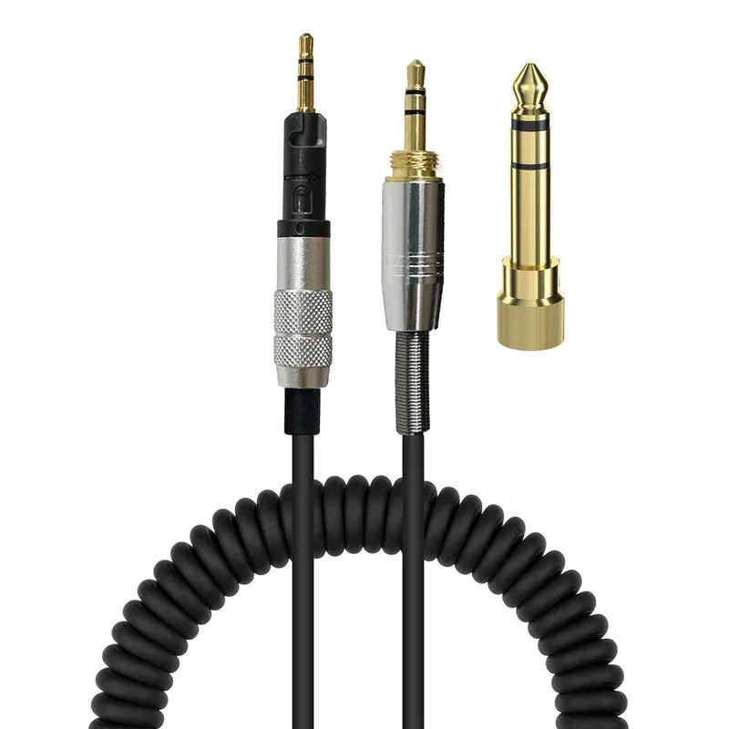 Cavo a spirale di ricambio per cuffie Audio Technica ATH-M50X, ATH-M40X e ATH-M70X, con adattatore audio da ¼" (6.35 mm) - 5 M / 16FT