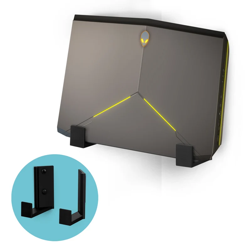 Portacavi angolare da 2.5" e supporto per montaggio a parete del router, adesivo e avvitabile, per switch di rete, modem, Wi-Fi Mesh, Apple TV, fotocamere, altoparlanti e altro, dispositivi fino a 2.5"/63 mm di spessore