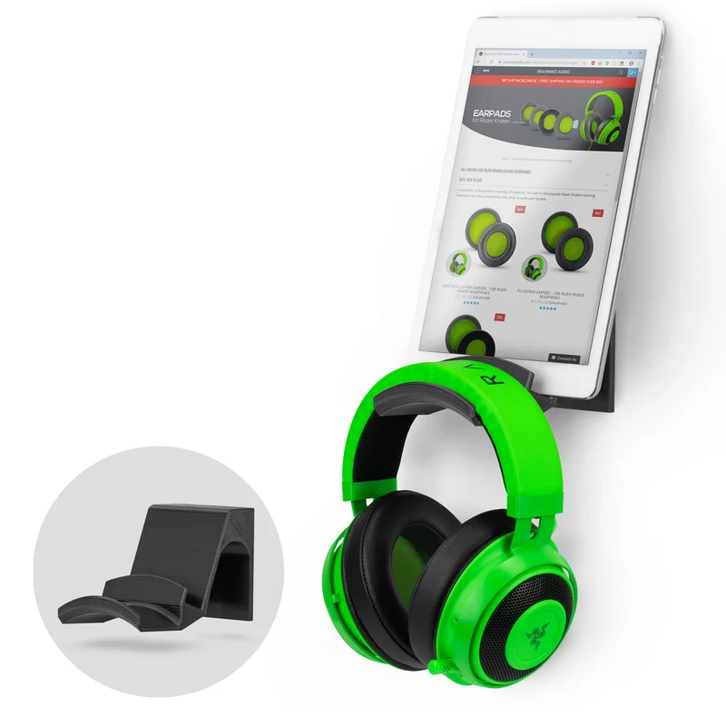 The Perch - Supporto per tablet/telefono e gancio per cuffie - iPhone, iPad e la maggior parte dei dispositivi Android
