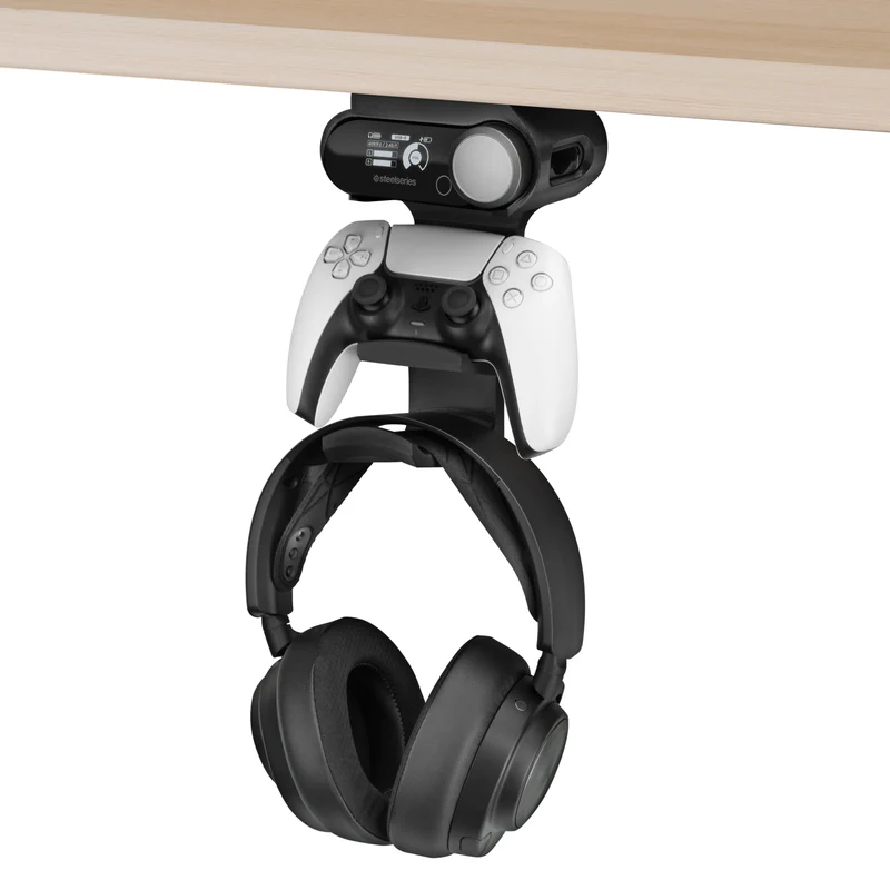 Supporto da incasso per controller e cuffie SteelSeries Arctis Nova Pro Wireless, Nova Elite e Pro Omni + base station.