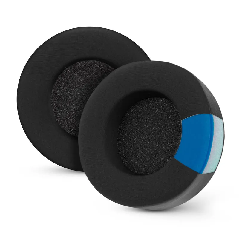 Cuscinetti auricolari di ricambio ibridi per cuffie cablate Corsair Virtuoso PRO, in gel morbido, tessuto traspirante con inserti in similpelle e memory foam.