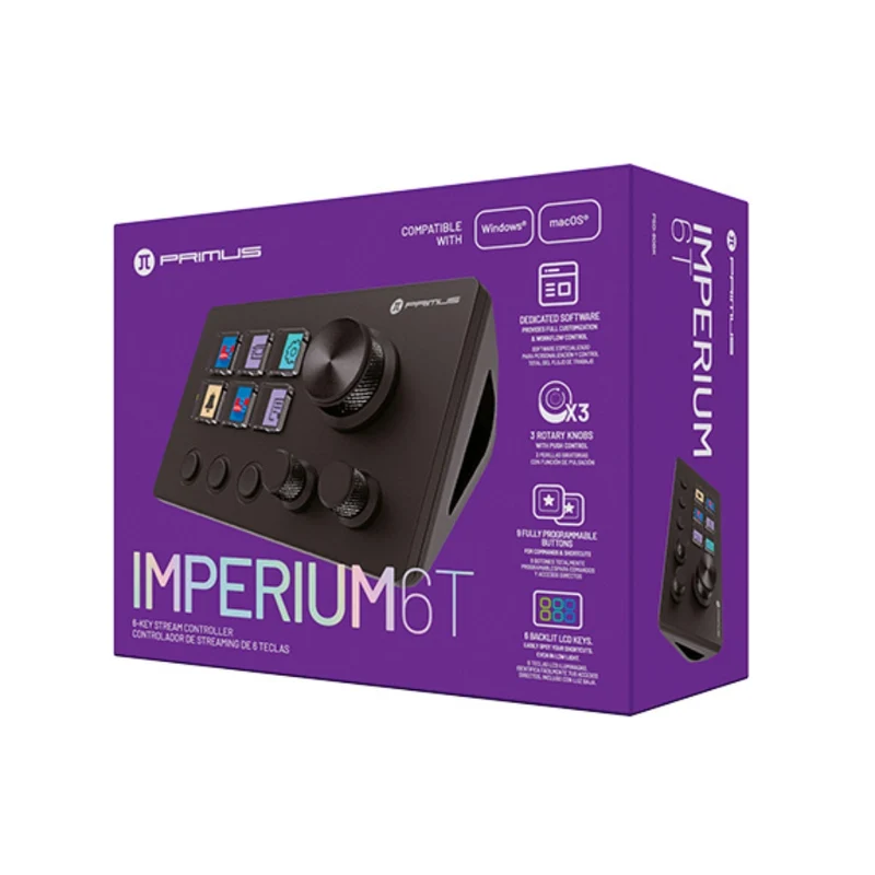 Primus Gaming Stream Deck IMPERIUM 6T 6 Teclas, PSD-60BK