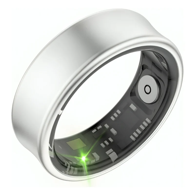Miomu Anillo Inteligente Frosted Plata Mate con Monitoreo de Salud