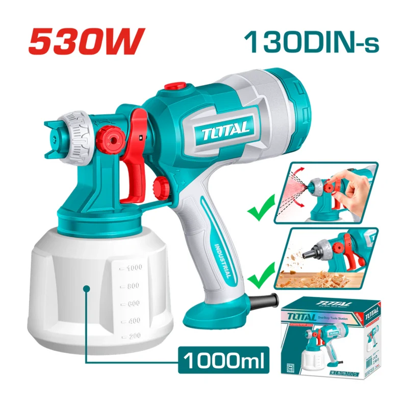 Total Pistola para Pintar Alta 530W, UTT4506