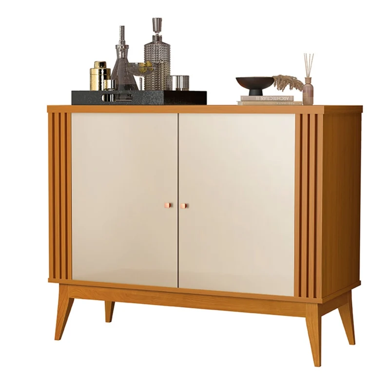 Tokoa Mesa Auxiliar con 2 Puertas 99.5cm Off White (778220)