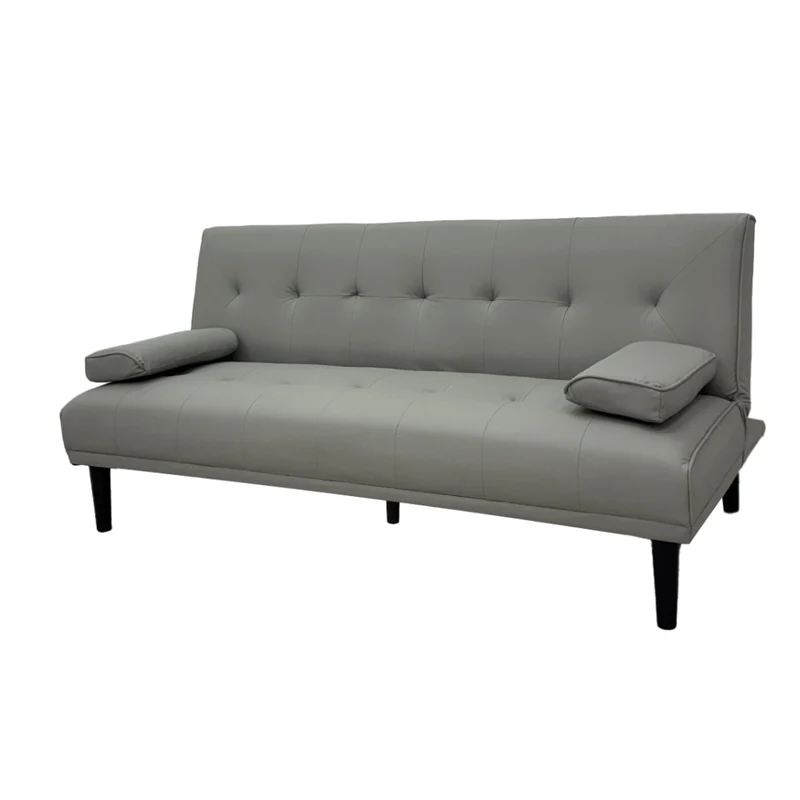 Tokoa Sofá Cama Cuero Sintético con 2 Almohadas 176x81x86cm (SA-4373)