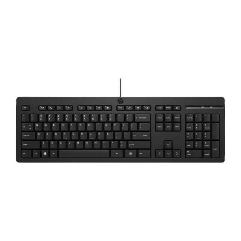HP Teclado Alámbrico USB-A 125 en Inglés, 266C9AA