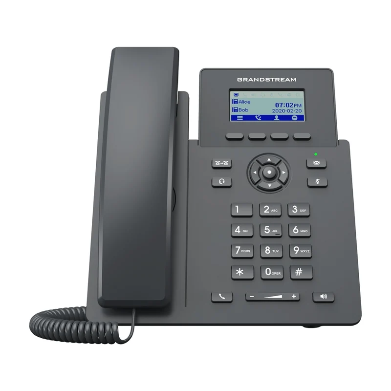 Grandstream Teléfono IP Empresarial PoE 2 Líneas y Pantalla LCD, GRP2601P
