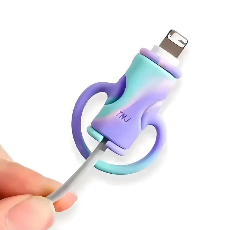 Miomu Protector de Cable de Silicona 2 en 1 Guardaespaldas para tu Cargador