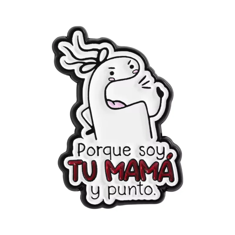 Miomu Pin Esmaltado Flork con Frases Graciosas para Bolsos y Chaquetas