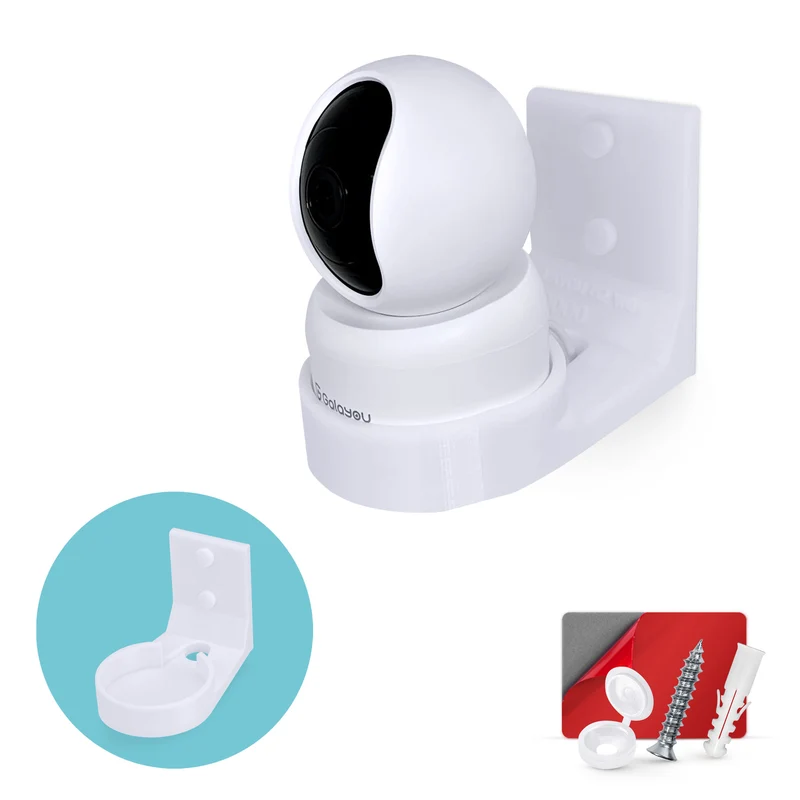 Supporto a parete per telecamera interna Galayou G2 Pet & Baby, staffa adesiva per supporto telecamera di sicurezza, riduzione di punti ciechi e disordine